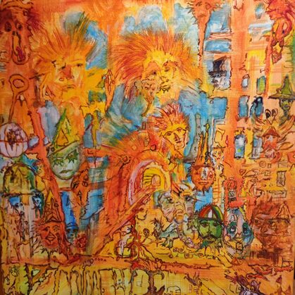 Lwy i słonie w składzie porcelany