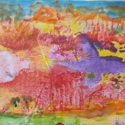 Las w czerwieni - kolorograf